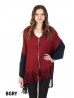 Two Tone Zipped Poncho